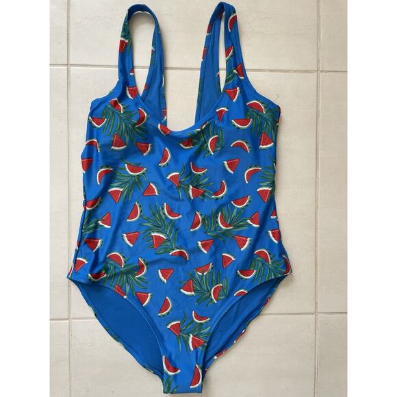 Old Navy Swim One Piece Swimsuit Watermelon Print Padded Swimwear - Picture 1 of 8